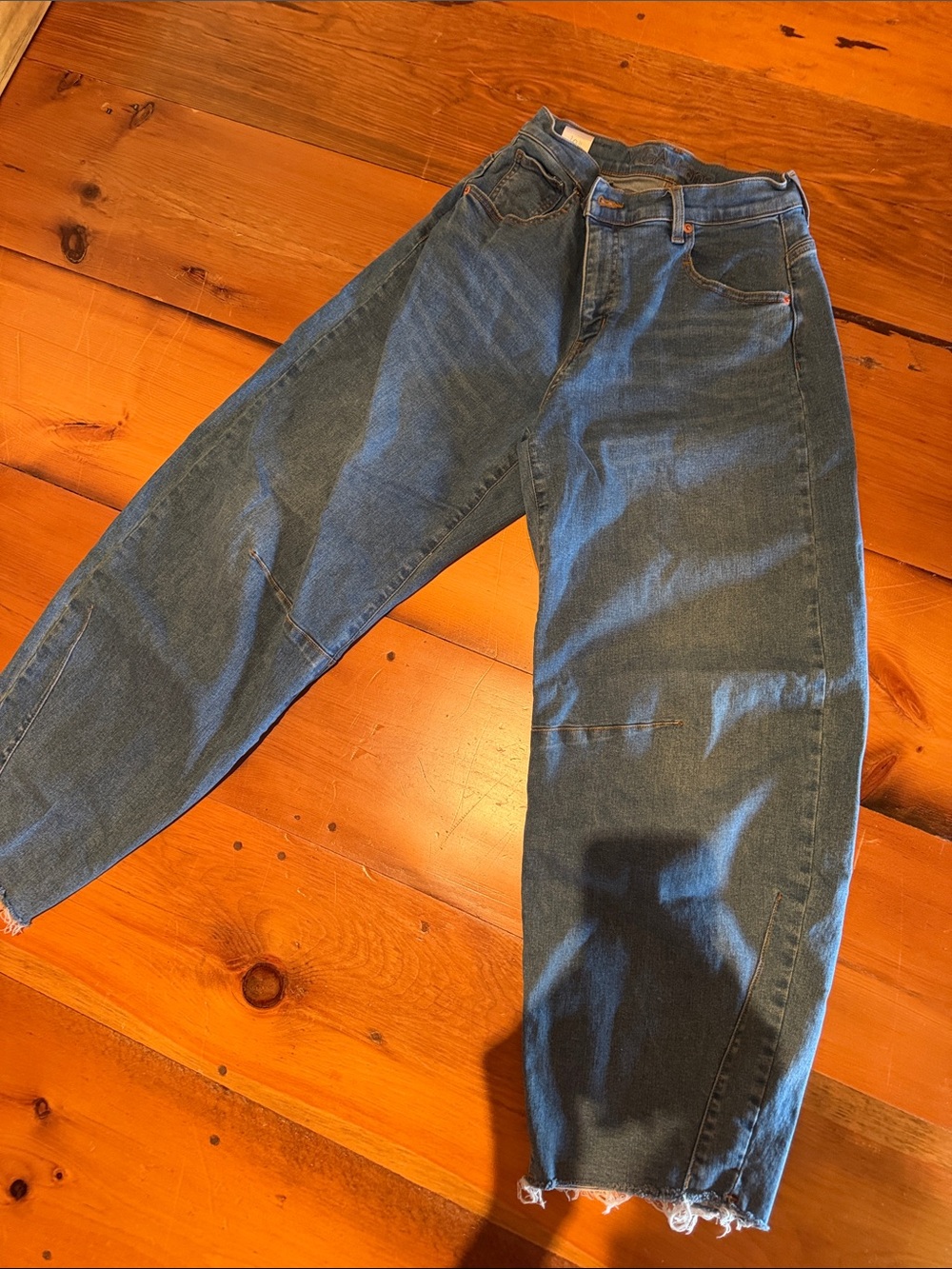 Classic Women’s Yoga Blue Denim Jeans - Casual Barrel fit